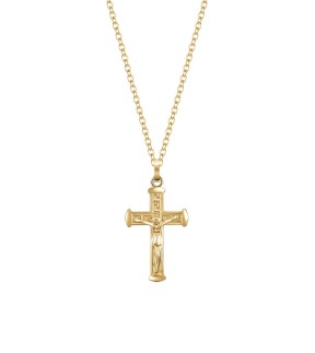 LUCA BARRA Yellow Gold Stainless Steel Necklace CA528