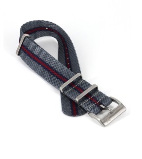 PIERO MAGLI Grey - Blue - Bordeaux NATO Strap 22mm 95300519-22