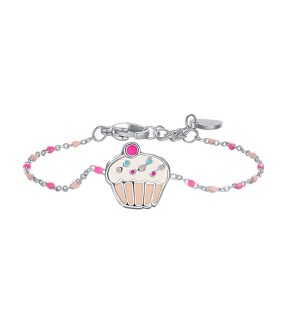 LUCA BARRA Kid Silver Steel Bracelet JB233