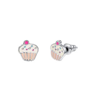 LUCA BARRA Kid Earrings Silver Stainless Steel JO132