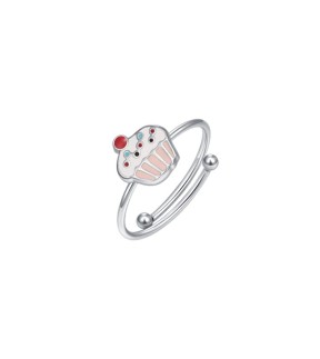 LUCA BARRA Silver Stainless Steel Kid Ring  JA125