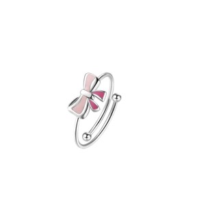 LUCA BARRA Silver Stainless Steel Kid Ring  JA124