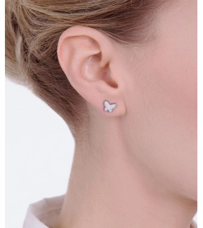 LUCA BARRA Earrings Silver Stainless Steel OK961