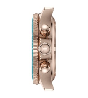 TISSOT Seastar 1000 Chronograph Τurquoise Silicone Strap T1202173704100