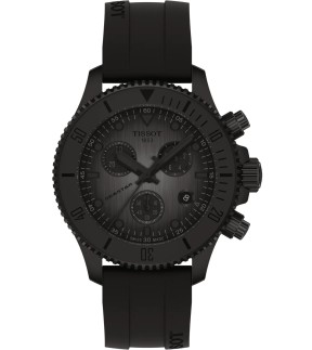 TISSOT Seastar 1000 Chronograph Black Silicone Strap T1202173706100