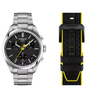 TISSOT PR 100 Tour de France Chronograph Silver Stainless Steel Bracelet T1504171105100