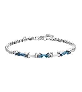 LUCA BARRA Silver Stainless Steel Bracelet BA1797