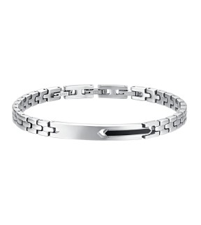 LUCA BARRA Silver Stainless Steel Bracelet BA1762