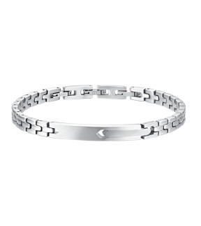 LUCA BARRA Silver Stainless Steel Bracelet BA1761