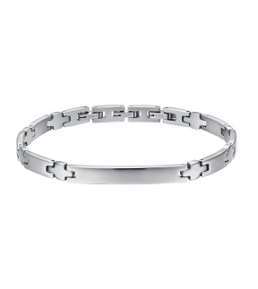 LUCA BARRA Silver Stainless Steel Bracelet BA1652