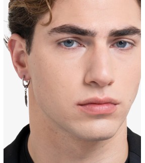 LUCA BARRA Silver Stainless Steel Earring OK1524