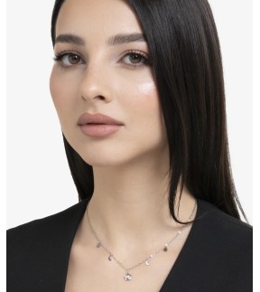 LUCA BARRA Silver Stainless Steel Necklace CK2168