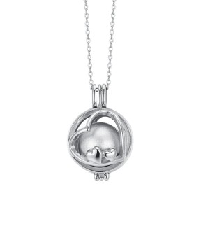 LUCA BARRA Silver Stainless Steel Necklace CK2001