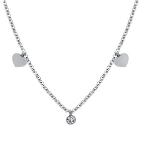 LUCA BARRA Silver Stainless Steel Necklace CK1994