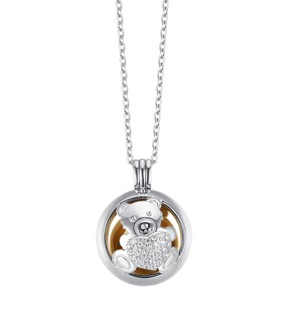 LUCA BARRA Silver Stainless Steel Necklace CK1932