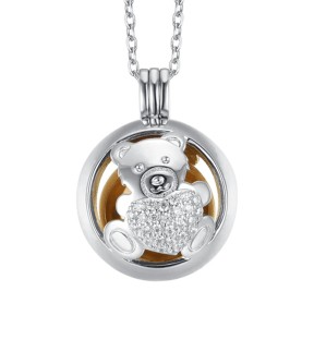 LUCA BARRA Silver Stainless Steel Necklace CK1932