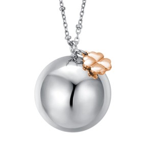 LUCA BARRA Silver Stainless Steel Necklace CK1729