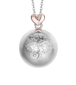 LUCA BARRA Silver Stainless Steel Necklace CK1223
