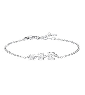 LUCA BARRA Silver Stainless Steel Bracelet BK2815