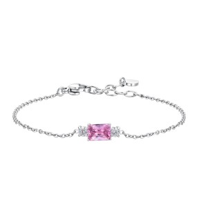 LUCA BARRA Silver Stainless Steel Bracelet BK2811