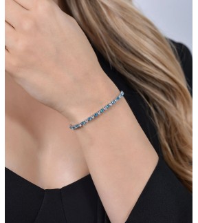 LUCA BARRA Silver Stainless Steel Bracelet BK2636