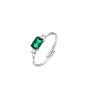 LUCA BARRA Silver Stainless Steel Ring ANK607