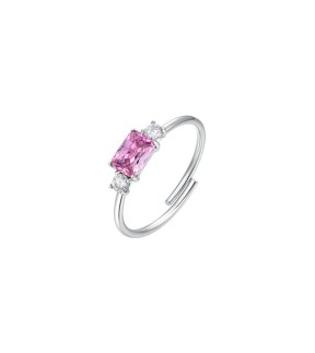 LUCA BARRA Silver Stainless Steel Ring ANK605