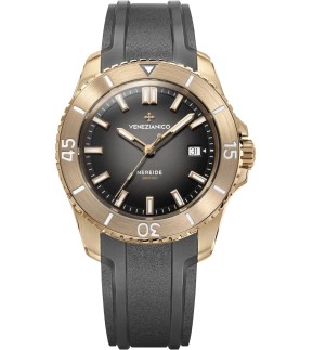 Ρολόι VENEZIANICO Nereide Bronzo Με Αυτόματο Μηχανισμό Και Μαύρο Καουτσούκ Λουράκι 4521555