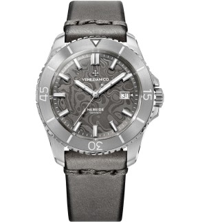 VENEZIANICO Nereide Damasco Automatic Grey Leather Strap 4521565