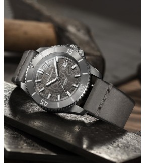 VENEZIANICO Nereide Damasco Automatic Grey Leather Strap 4521565