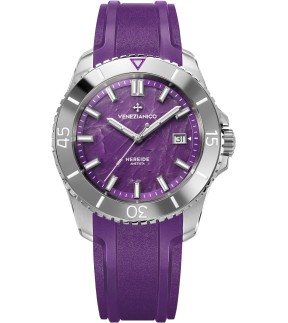 VENEZIANICO Nereide Ametista Automatic Purple Rubber Strap 4521545