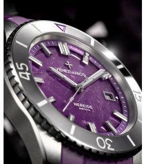 VENEZIANICO Nereide Ametista Automatic Purple Rubber Strap 4521545
