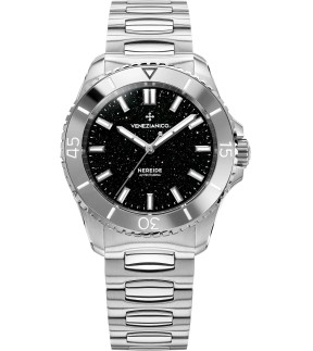 VENEZIANICO Nereide Avventurina Nera Automatic Silver Stainless Steel Bracelet 3121550C