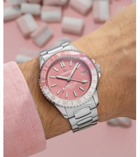 VENEZIANICO Nereide GMT 'Rosa' Automatic Silver Stainless Steel Strap 3521506C