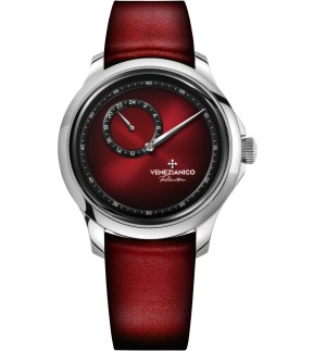 VENEZIANICO Redentore Enigma Automatic Red Leather Strap 1221573