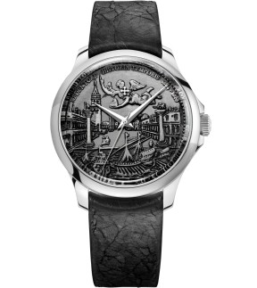 VENEZIANICO Redentore Historia Temporis Automatic Black Leather Strap 1221520