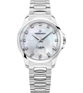 VENEZIANICO Redentore 36 Diamond Automatic Silver Stainless Steel Bracelet 1121520C