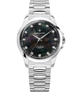 VENEZIANICO Redentore 36 Diamond Automatic Silver Stainless Steel Bracelet 1121521C