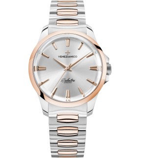 VENEZIANICO Redentore 36 Automatic Rose Gold-Silver Stainless Steel Bracelet 1121506C
