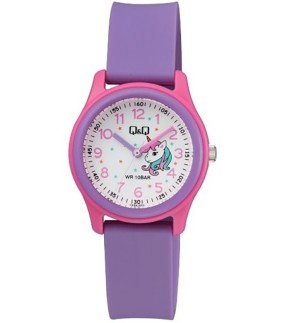 Q&Q Purple Rubber Strap VS59J003Y
