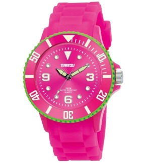 TIME2U Pink Rubber Strap TU-001