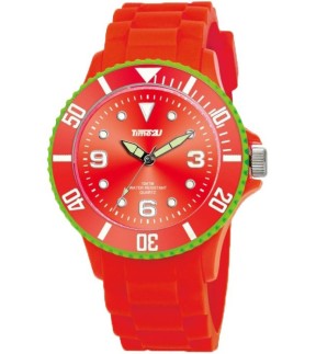 TIME2U Red Rubber Strap TU-009