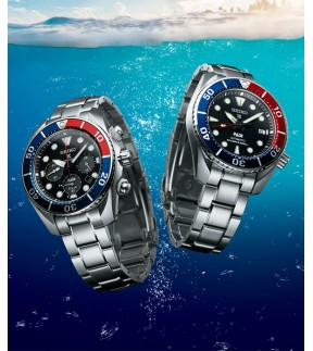 SEIKO Prospex PADI 'Sumo' Solar Silver Stainless Steel Bracelet SSC795J1