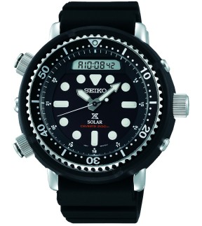 SEIKO Prospex 'Arnie' Solar Chronograph Black Silicone Strap SNJ025P1