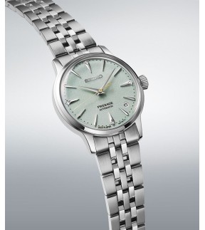 SEIKO Presage 'Frozen Mojito' Diamond Cocktail Time Automatic Silver Stainless Steel Bracelet SRPL63J1