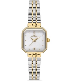 FERRO Yellow Gold-Silver Stainless Steel Bracelet FL21384AWT-D