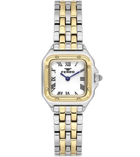 FERRO Yellow Gold-Silver Stainless Steel Bracelet FL21462AWT-D