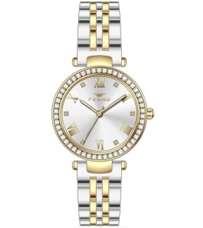 FERRO Yellow Gold-Silver Stainless Steel Bracelet FL21593AWT-D