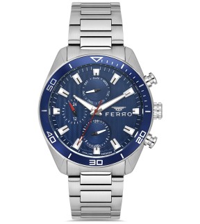 FERRO Multifunction Silver Stainless Steel Bracelet FM40138A-A3