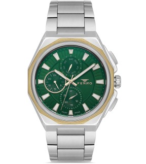 FERRO Multifunction Silver Stainless Steel Bracelet FM11590AWT-D6